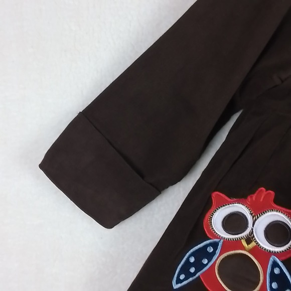 Maria Elena Size 6 Fleece Lined Corduroy Swing Coat in Brown w/ Embroidery‎ - Picture 8 of 12